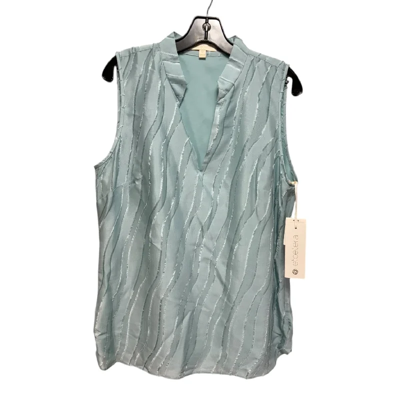Top Sleeveless By Etcetra In Blue, Size: 12 Organic