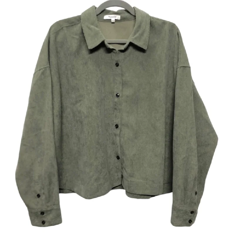 Jacket Shirt By Madewell In Green, Size:Xl Youthful Men's Anime