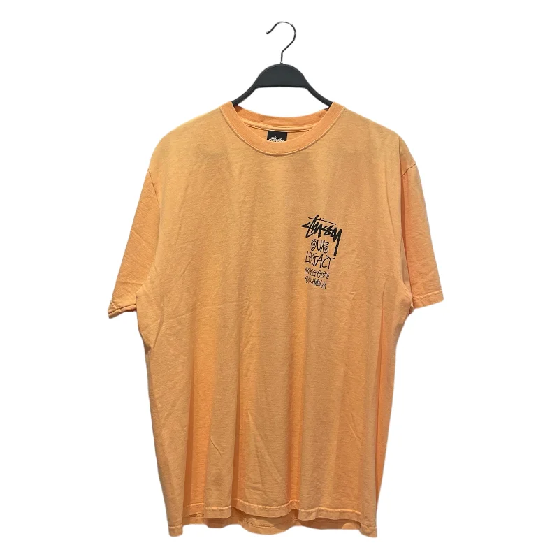 STUSSY/T-Shirt/L/Cotton/ORN/Graphic/Our Legacy Front and Back Logo Street