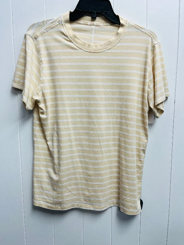 Athletic Top Short Sleeve By Lululemon In Brown, Size: Mp Luxurious Men's High