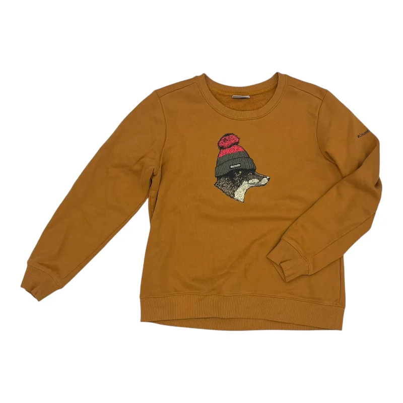 Athletic Top Ls Crewneck By Columbia In Tan, Size:M Modern Men's Geometric