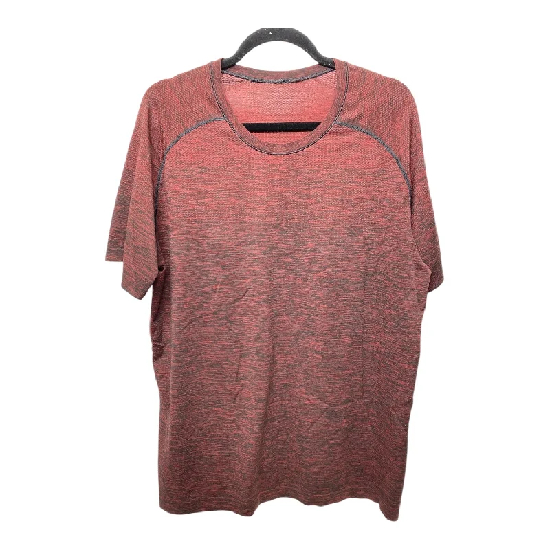 Athletic Top Short Sleeve By Lululemon In Black & Red, Size: Xl Refined Men's Hand