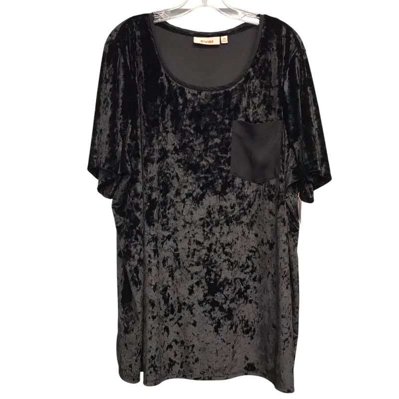 Top Ss By Evri In Black, Size:3X Trendy Men's Scandinavian
