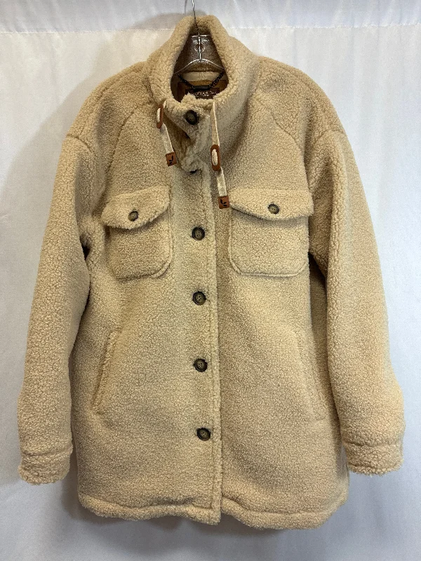 Coat Faux Fur & Sherpa By Koolaburra By Ugg In Beige, Size: M Athletic Men's High