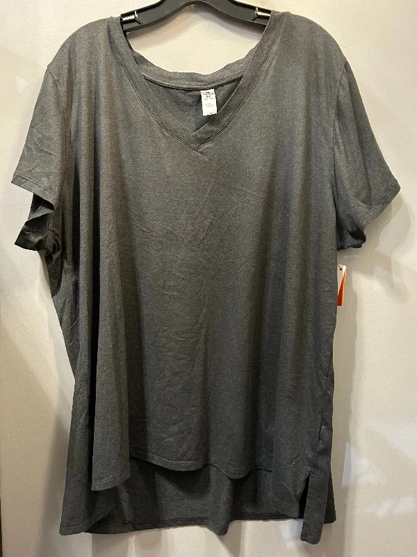 Athletic Top Short Sleeve By 90 Degrees By Reflex In Grey, Size: 2x Earthy Men's Sustainable 