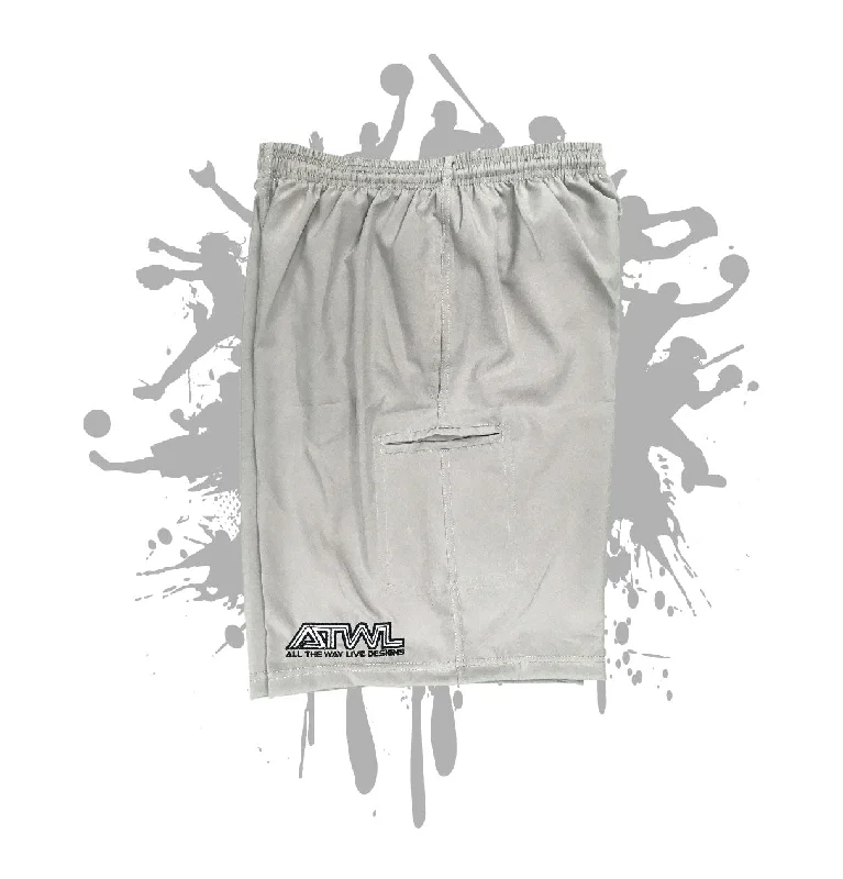 Light Grey Microfiber Stretch Short Minimalist Men's Casual 