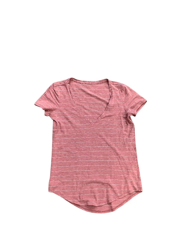 Athletic Top Short Sleeve By Lululemon In Pink Classic Men's Pin