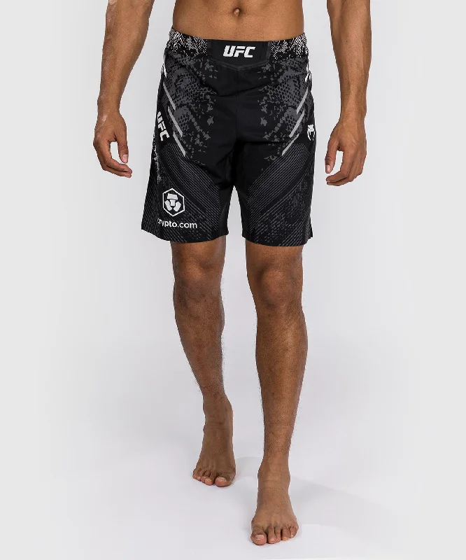 UFC Adrenaline by Venum Authentic Fight Night Men's Fight Short - Long Fit - Black Bold Men's Statement