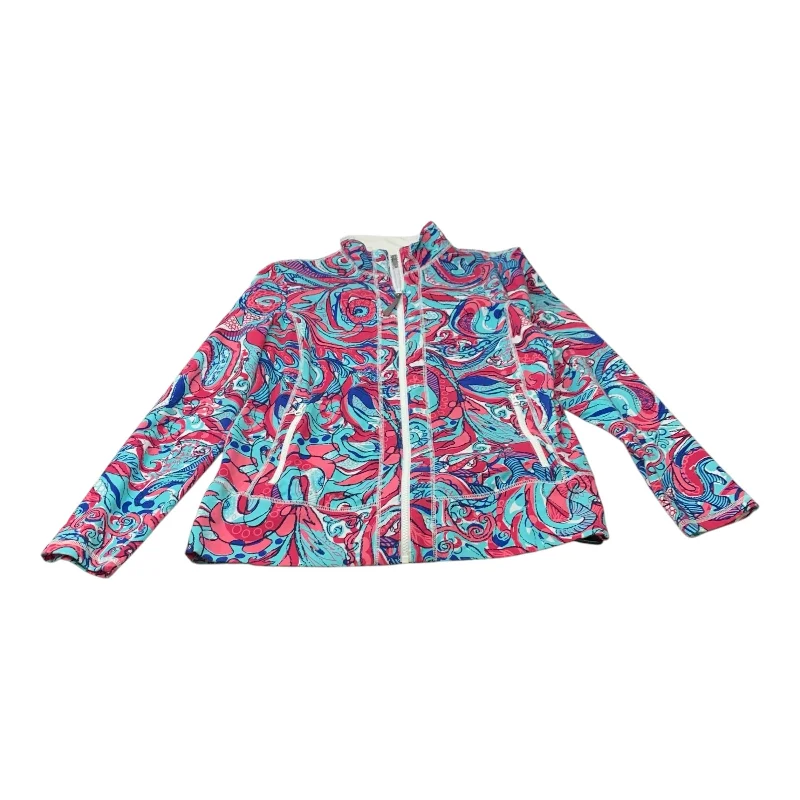 Athletic Jacket By Talbots In Blue & Pink, Size: M Modern Men's Geometric