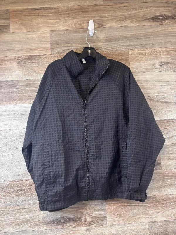 Athletic Jacket By Fabletics In Black, Size: L Youthful Men's Pop