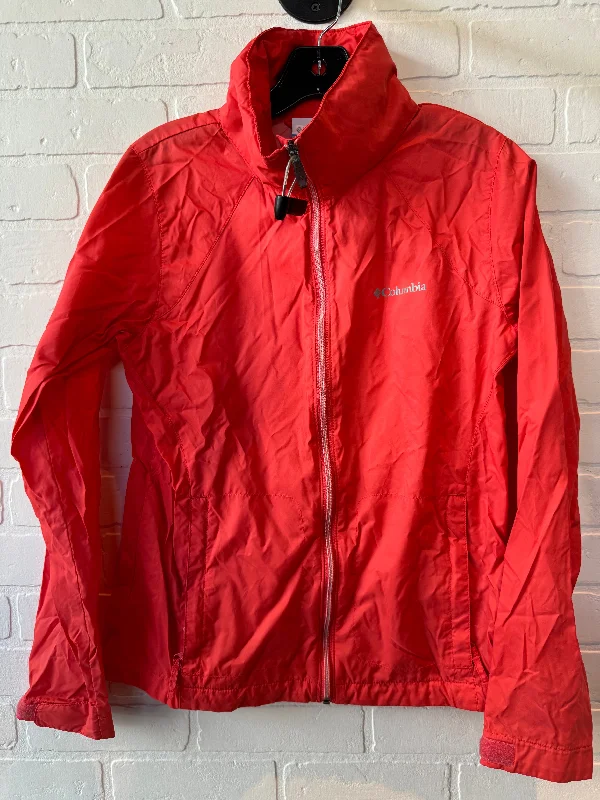 Athletic Jacket By Columbia In Orange, Size: S Casual Men's Loose