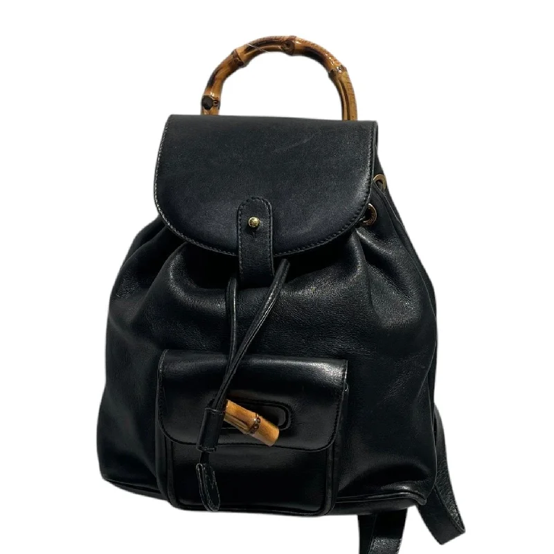 GUCCI/Backpack/Black/Leather/ Trendy Men's Bucket