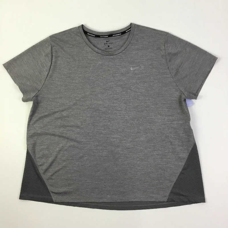 Athletic Top Short Sleeve By Nike Apparel In Grey, Size: 1x Casual Men's Short