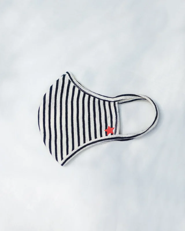 Stripey Knit Mask - Black & White Athletic Men's Compression