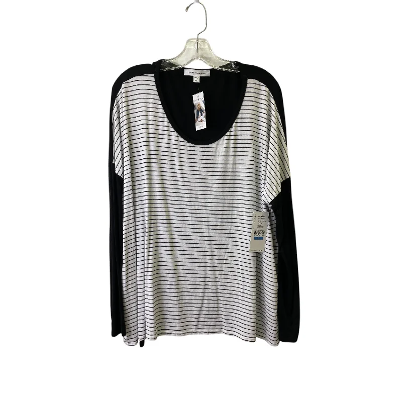 Top Ls By Karen Kane In Black & White, Size:Xl Cozy Men's Winter