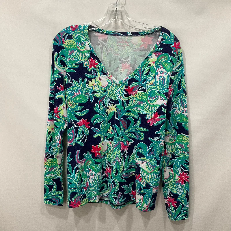 Multi-colored Top Long Sleeve Lilly Pulitzer, Size S Edgy Men's Punk