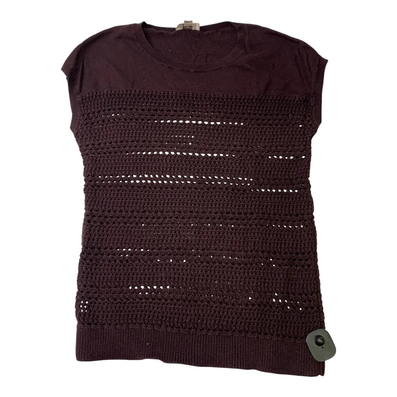 Top Short Sleeve By Loft In Purple, Size: L Elegant Men's Formal 