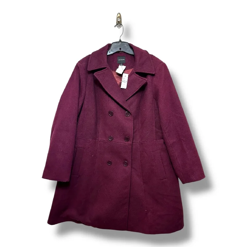 Coat Other By Lane Bryant In Maroon, Size: 22 Monochromatic Office Style