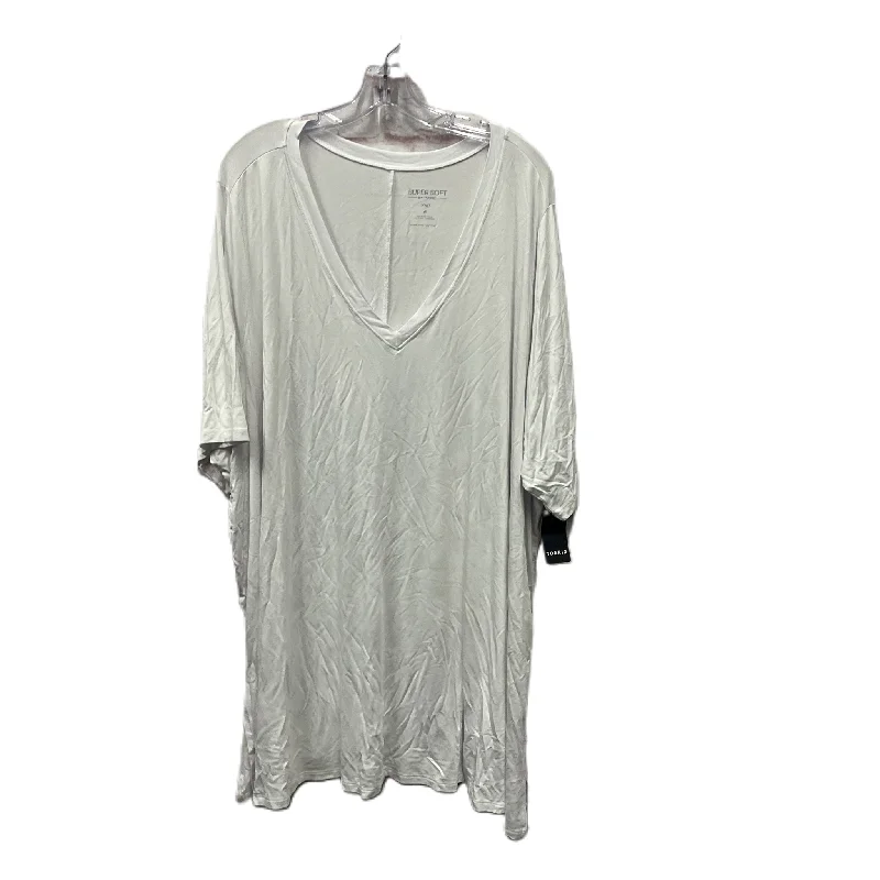 Top Short Sleeve By Torrid In White, Size: 6x Artistic Men's Avant