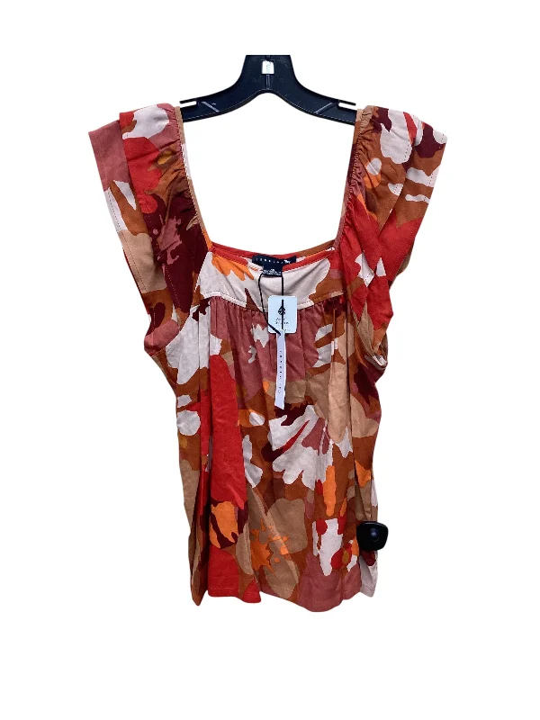 Top Short Sleeve By Sanctuary In Orange, Size: Xs Stylish Men's Tropical 
