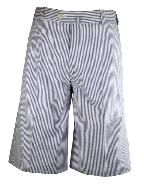 Monterey Cotton Seersucker Shorts - Purple Artistic Men's Hand