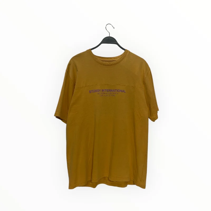 STUSSY/T-Shirt/L/Yellow/Cotton/Graphic/1140002 Practical Men's Quick