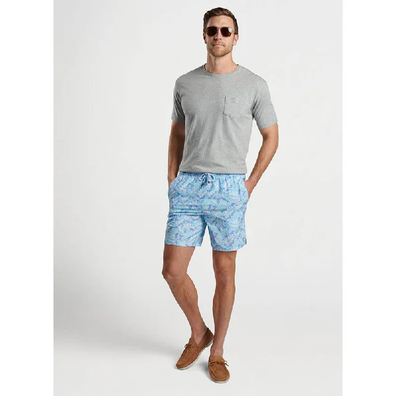 Peter Millar 7-Inch Grace Bay Botanical Swim Trunks - Seaglass Athletic Men's Compression