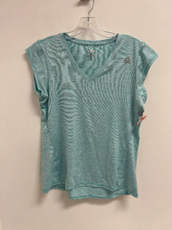 Athletic Top Short Sleeve By Reebok In Blue, Size: L Edgy Men's Punk