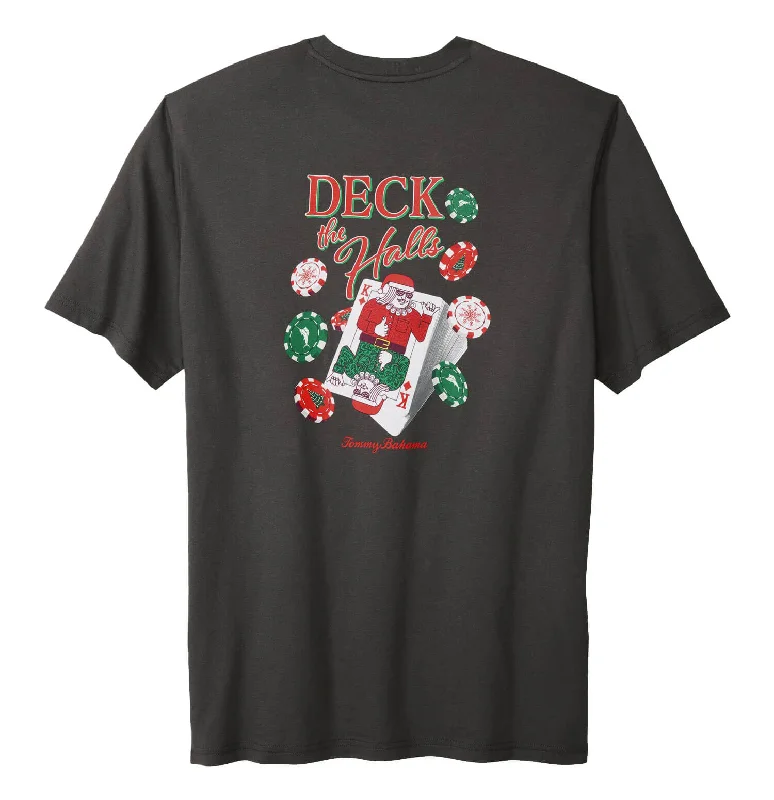 Tommy Bahama Big & Tall Deck The Halls T-Shirt - Coal Classic Men's Pin