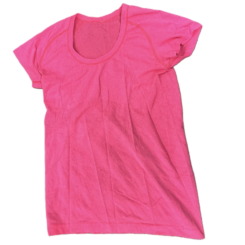 Athletic Top Short Sleeve By Lululemon In Pink, Size: 10 Refined Men's Hand