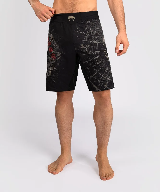 Venum Santa Muerte 5.0 Men’s Fight Shorts - Deep Black/Gold Modern Men's 
