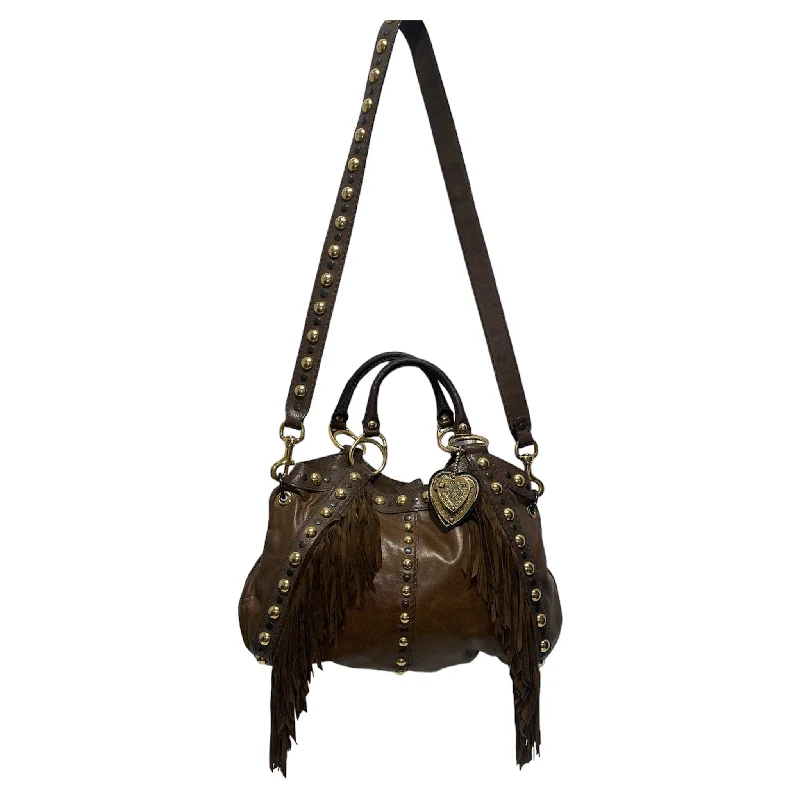 GUCCI/Hand Bag/Leather/BRW/Babouska Hobo Bag Trendy Men's Oversized