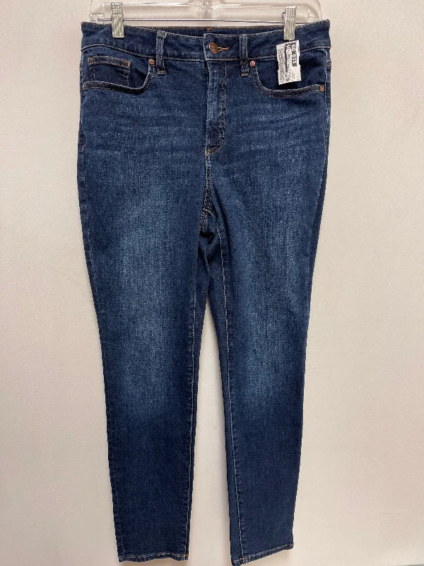 Jeans Straight By Chicos In Blue Denim, Size: 6 Gym