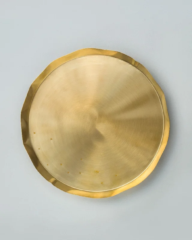 Lotus Leaf Brass Thali Cclassic Men's Tweed