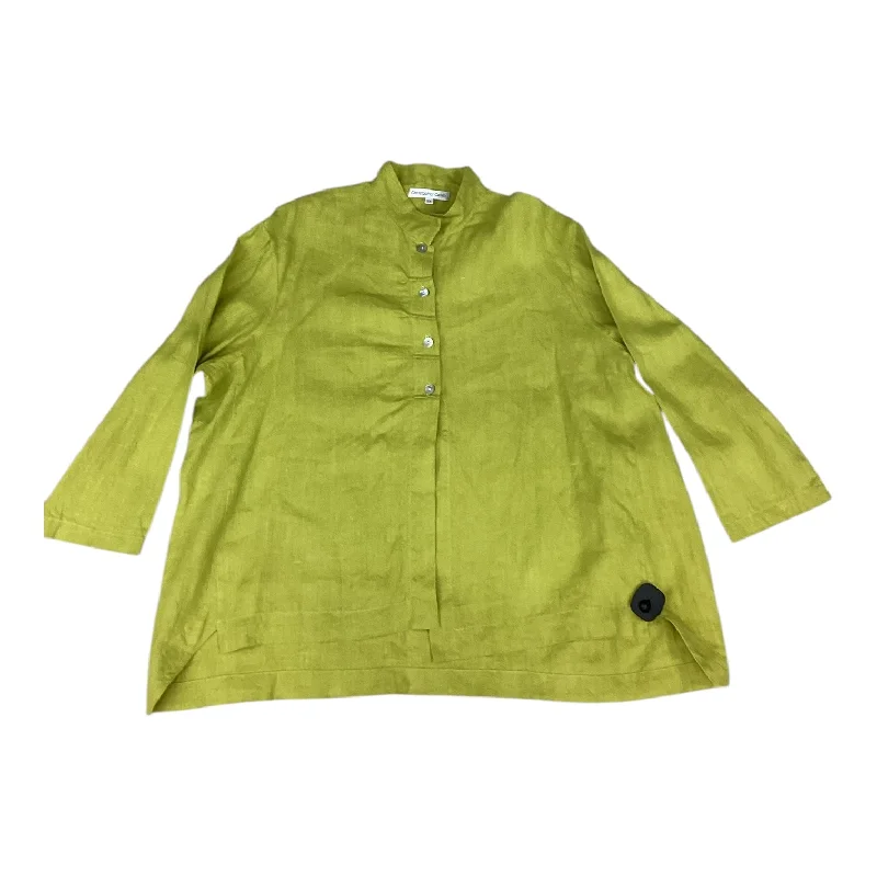 Top Long Sleeve By Clothes Mentor In Green, Size: 2x Beach