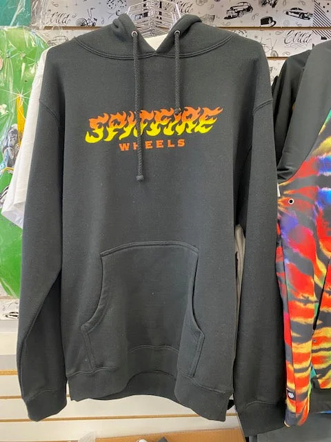 Spitfire Flame Logo Hoodie - Black Casual Men's Japanese 