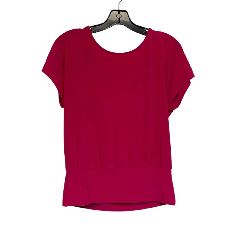 Top Short Sleeve By White House Black Market In Pink, Size: S Monochromatic All