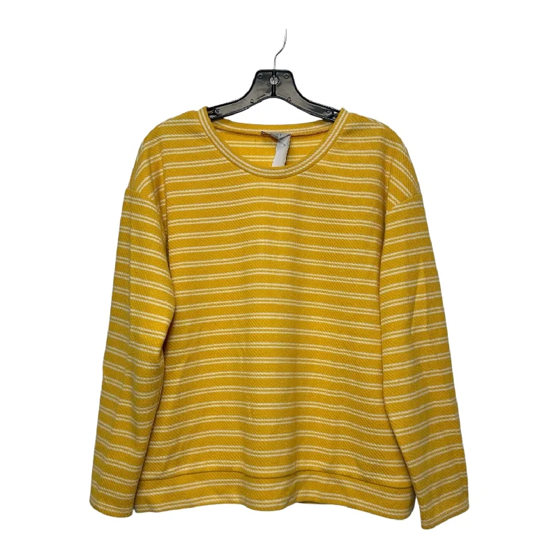 Top Long Sleeve By Loft In Yellow, Size: L Cozy Men's Sherpa
