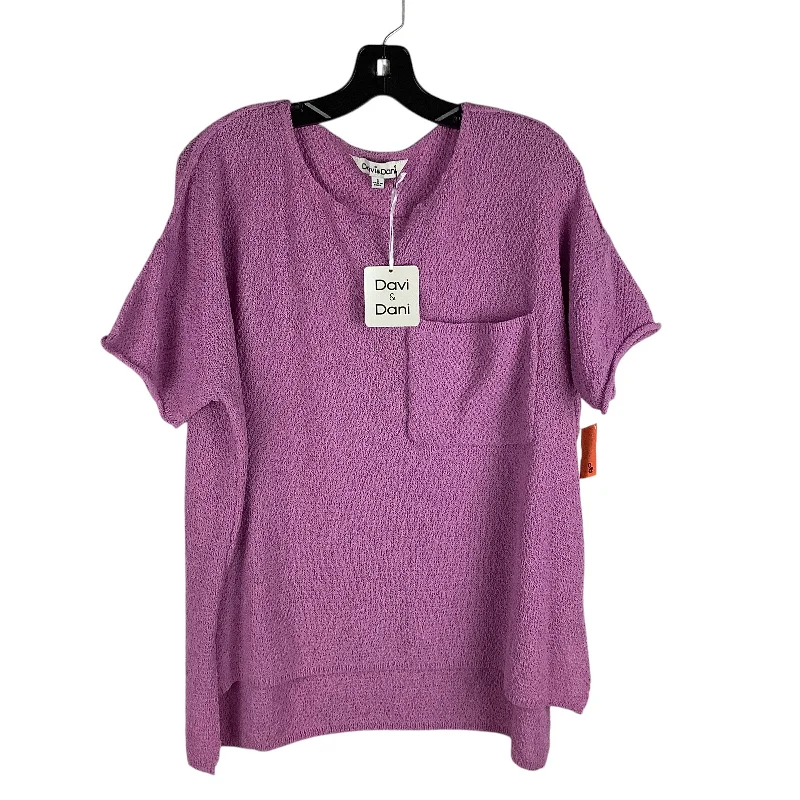 Top Short Sleeve By Davi & Dani In Purple, Size: S Casual Men's Short