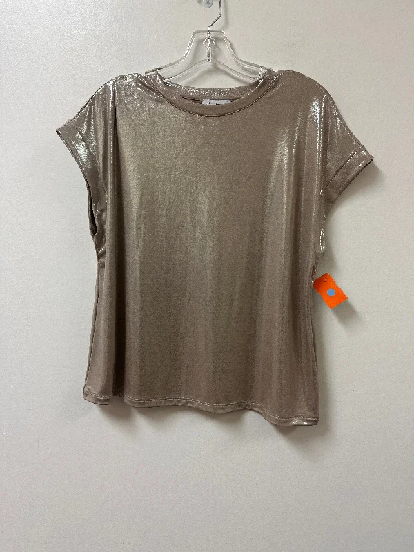 Top Short Sleeve By Sofia By Sofia Vergara In Gold, Size: M Tough Men's Tactical
