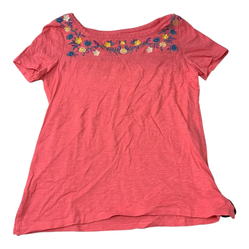 Top Short Sleeve By Talbots In Pink, Size: S Athletic Men's Compression
