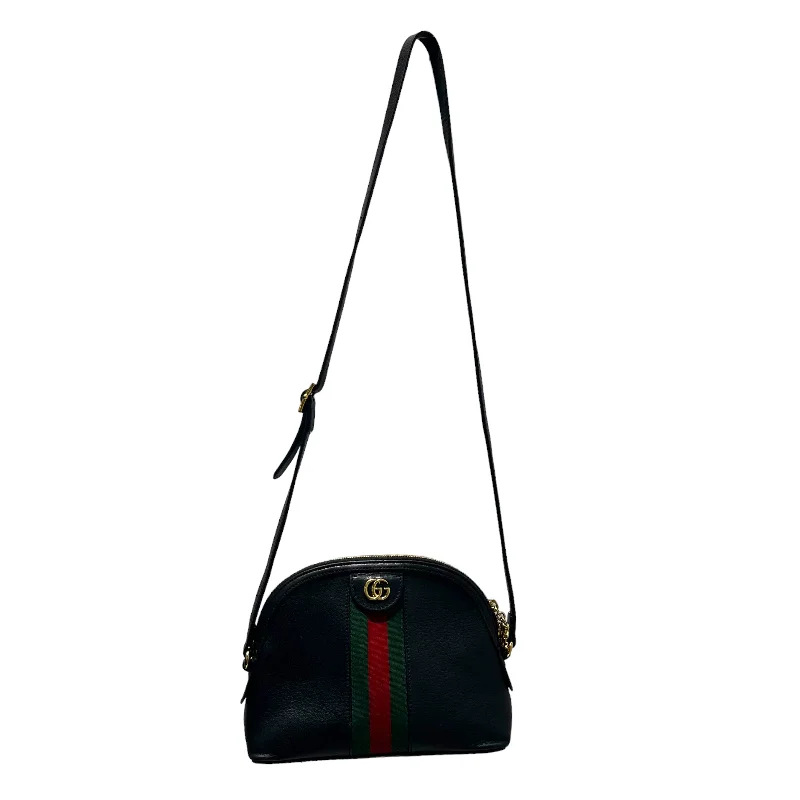 GUCCI/Cross Body Bag/M/Leather/BLK/GG SUPREME OPHIDIA DOME Confident Men's High