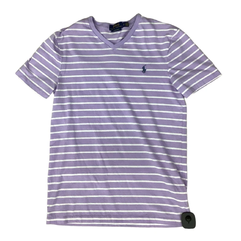 Top Short Sleeve Designer By Polo Ralph Lauren In Purple & White, Size: S Sporty Men's Tennis