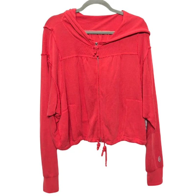 Athletic Jacket By Free People In Red, Size:S Luxurious Men's High