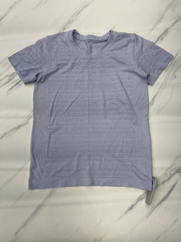 Athletic Top Short Sleeve By Lululemon In Purple, Size: 4 Luxurious Men's High