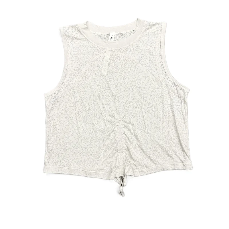 Athletic Top Short Sleeve By Lululemon In Cream, Size: 10 Sophisticated Men's French