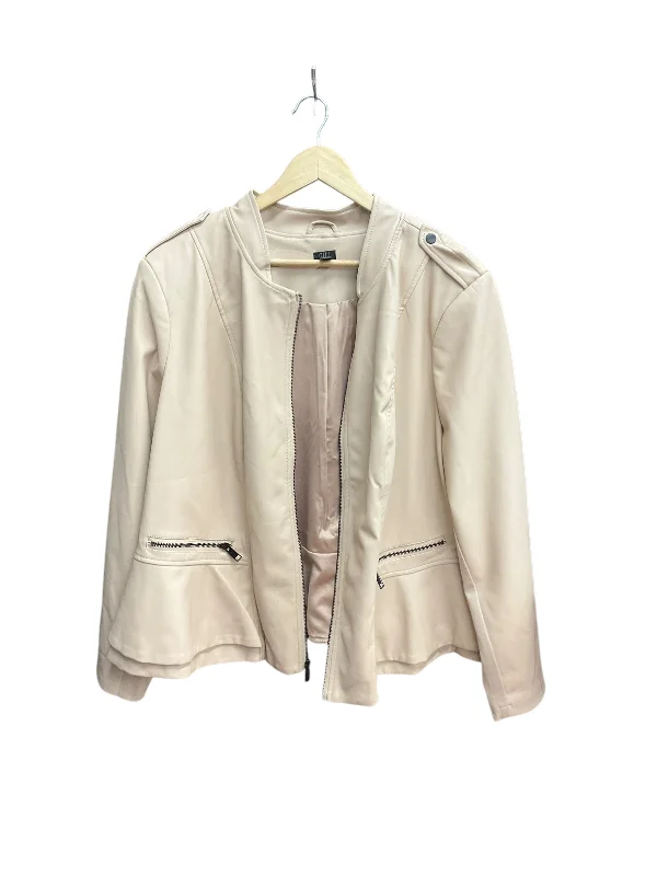 Jacket Moto By Gilli In Taupe, Size: 4x Earthy Men's Hemp