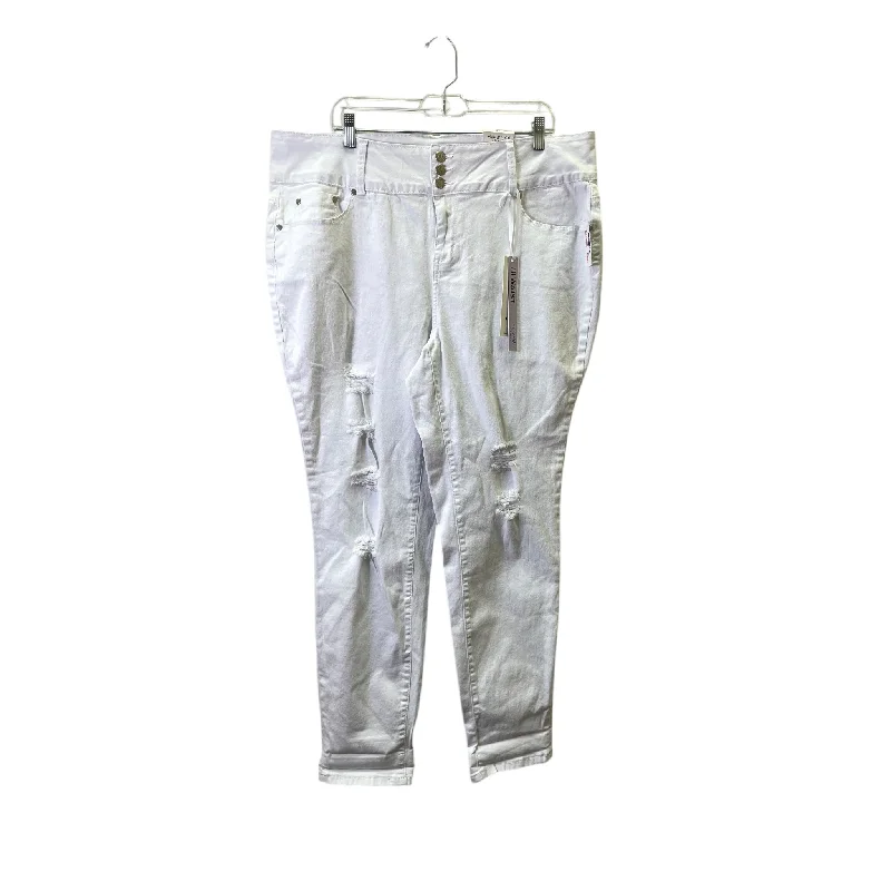 Jeans Skinny By Eighty Eight In White, Size:20 Organic