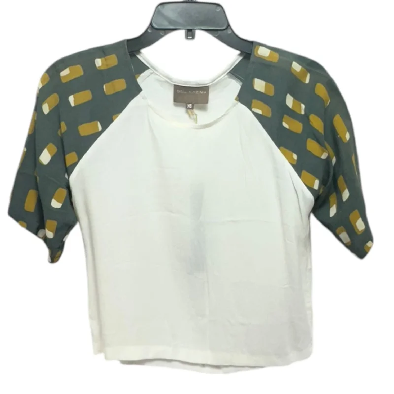 Top Short Sleeve By Bel Kazan In Multi-colored, Size: Xs Laid