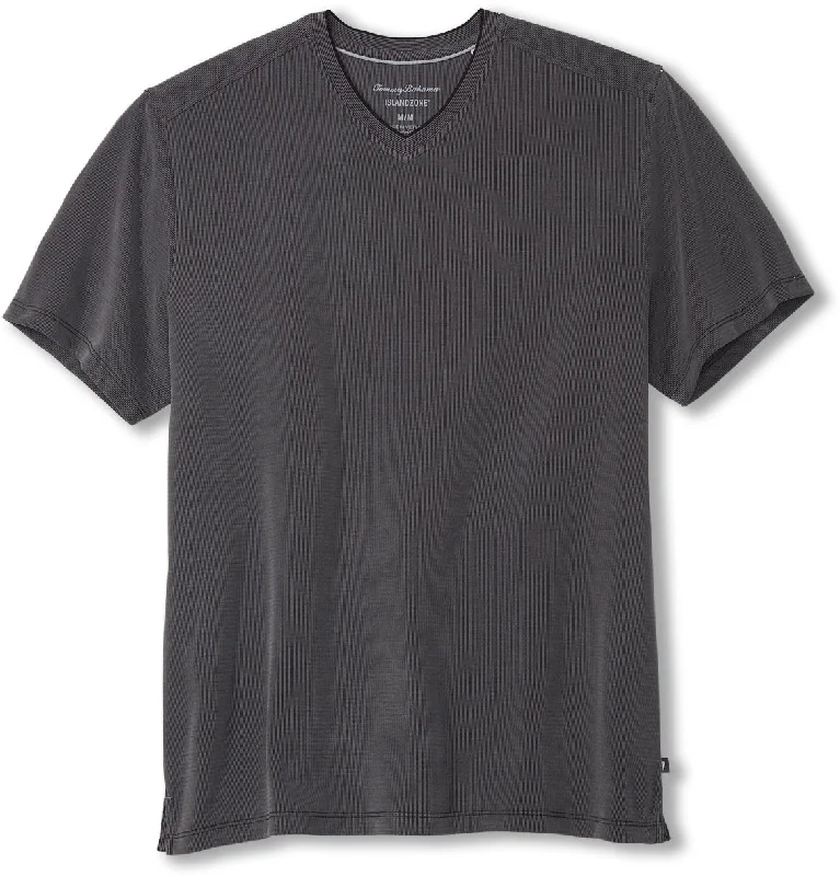 Tommy Bahama Coastal Crest V-Neck T-Shirt - Black Casual Men's Loose